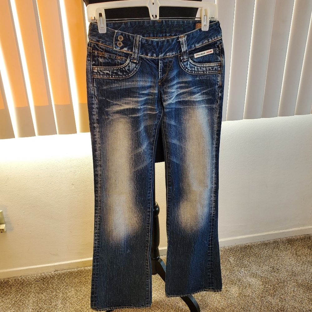 Dark Blue Crocker Jeans with Fading in the Front